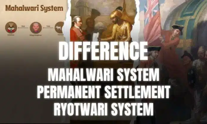 How was the Mahalwari System different from the Permanent Settlement